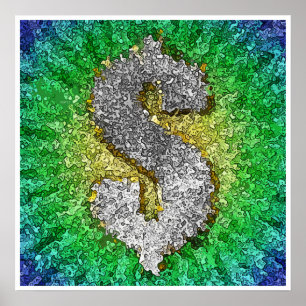 Affiche SYMBOLE Dollar Pop Art