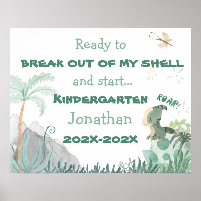 Affiche Symbole d'opération photo du 1er jour du Dinosaure (Devant)