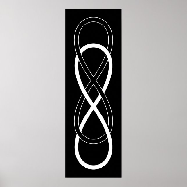 Affiche Symbole double infini - noir & blanc (Devant)
