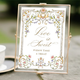 Affiche Symbole doux de l'amour floral de Grace victorienn