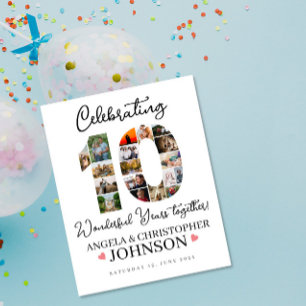 Affiche Symbole du 10e anniversaire du Mariage Photo Colla
