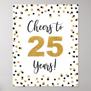 Affiche Symbole du 25e anniversaire ou de l'anniversaire