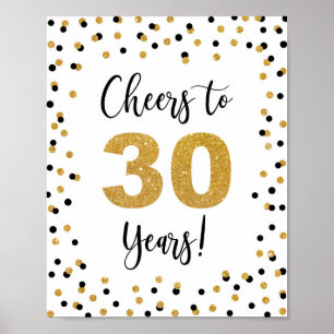 Affiche Symbole du 30e anniversaire ou de l'anniversaire