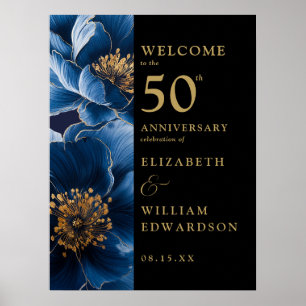 Affiche Symbole du 50e anniversaire de la florale bleue
