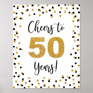 Affiche Symbole du 50e anniversaire ou de l'anniversaire