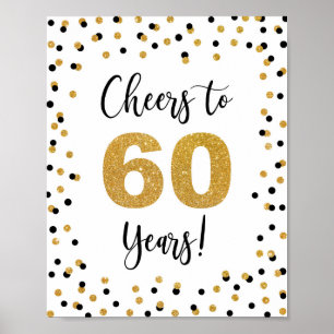 Affiche Symbole du 60e anniversaire ou de l'anniversaire