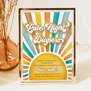 Affiche Symbole du Baby shower Boho Sunshine