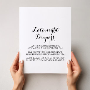 Affiche Symbole du Baby shower des diapeurs nocturnes de c