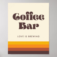 Symbole du bar à café rétro des années 60 Vintage
