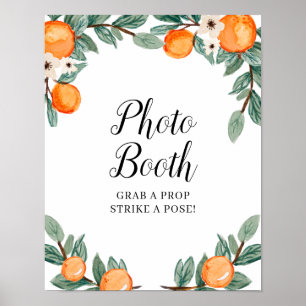 Affiche Symbole du boîtier photo Baby shower jumeau Orange