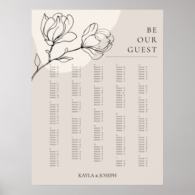 Affiche Symbole du diagramme alphabétique de l'assise de l (Devant)