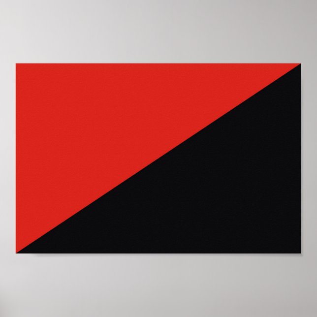 Affiche symbole du drapeau anarchique punk communisme soci (Devant)