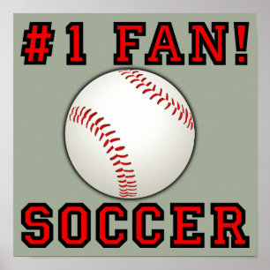 Affiche Symbole du fan de football Pas drôle