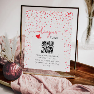 Affiche Symbole du fonds de couches Baby shower cadeau en