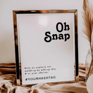 Affiche Symbole du hashtag Oh Snap