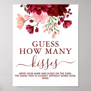 Affiche SYMBOLE DU JEU DE CONSULTATION DE Baby shower Flor