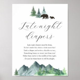 Affiche Symbole du jeu de douche Diapeurs nocturnes