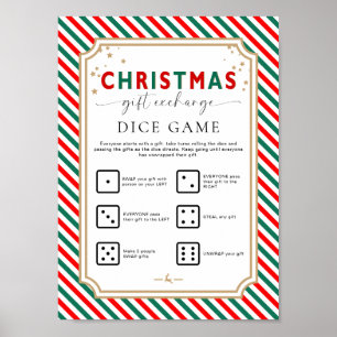 Affiche Symbole du jeu d'échange de cadeaux de Noël