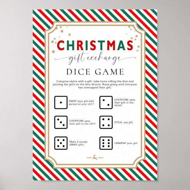 Affiche Symbole du jeu d'échange de cadeaux de Noël (Devant)