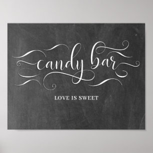 Affiche Symbole du jour de mariage de la barre de bonbons