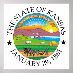 Affiche Symbole du Kansas