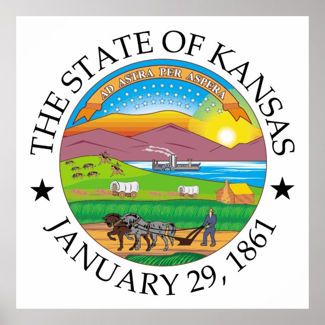 Affiche Symbole du Kansas (Devant)