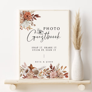 Affiche Symbole du Mariage Floral Boho Cream