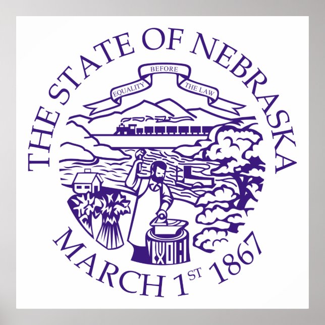 Affiche Symbole du Nebraska (Devant)