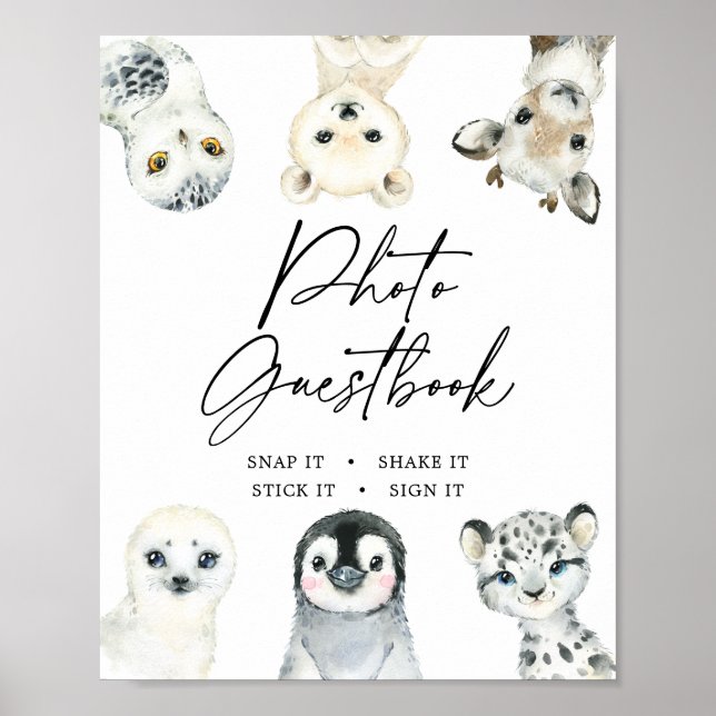 Affiche Symbole du Petit Baby shower Arctique (Devant)