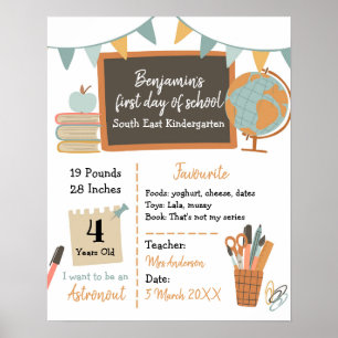 Affiche Symbole du premier jour de la maternelle