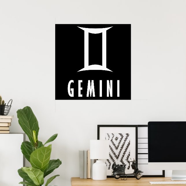 Affiche Symbole du zodiaque de Gemini (Bureau à domicile)