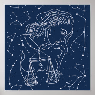 Affiche Symbole du zodiaque Libra