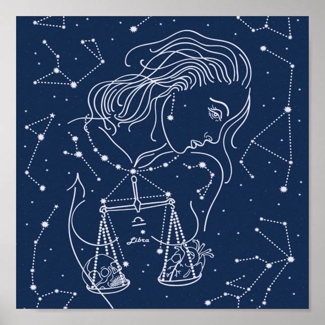 Affiche Symbole du zodiaque Libra (Devant)