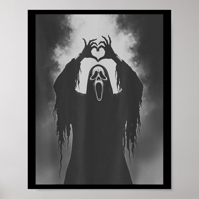 Affiche Symbole Éffrayant Costume Fantôme Hallowe (Devant)