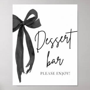 Affiche Symbole élégant et moderne du bar à dessert Black 