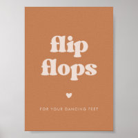 Symbole élégant rétro Brown sucre Mariage Flip Flo