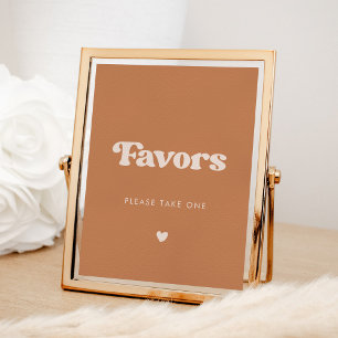 Affiche Symbole élégant rétro sucre Brown Mariage Faveurs