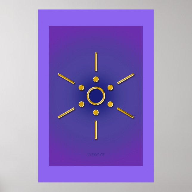 Affiche Symbole Elomin / or bleu violet (Devant)
