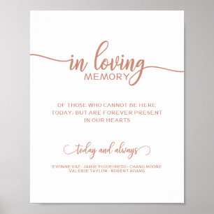 Affiche Symbole En Mémoire Amoureuse Avec Noms