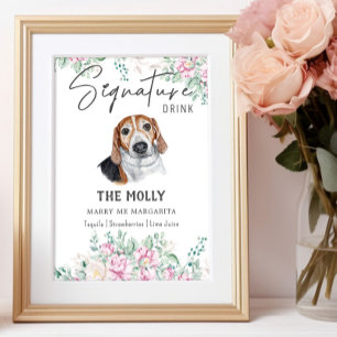 Affiche Symbole estonien de chien de chien de chien signat