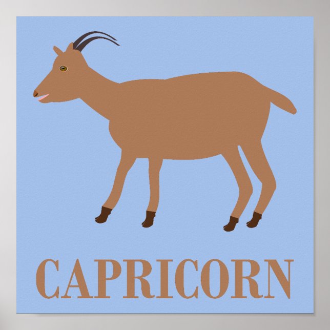 Affiche Symbole étoile Capricorne Chèvre (Devant)