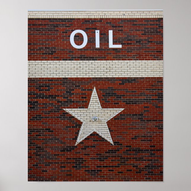 Affiche SYMBOLE ÉTOILE DU Pétrole ET DU Texas (Devant)