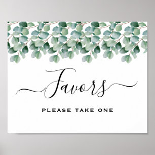 Affiche Symbole Eucalyptus Botanical Greenery Faveurs de m