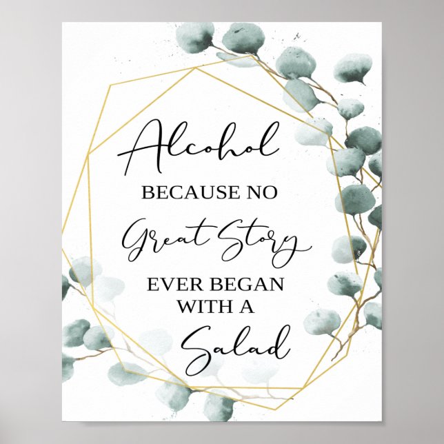 Affiche Symbole Eucalyptus Funny Alcoolique Bar (Devant)