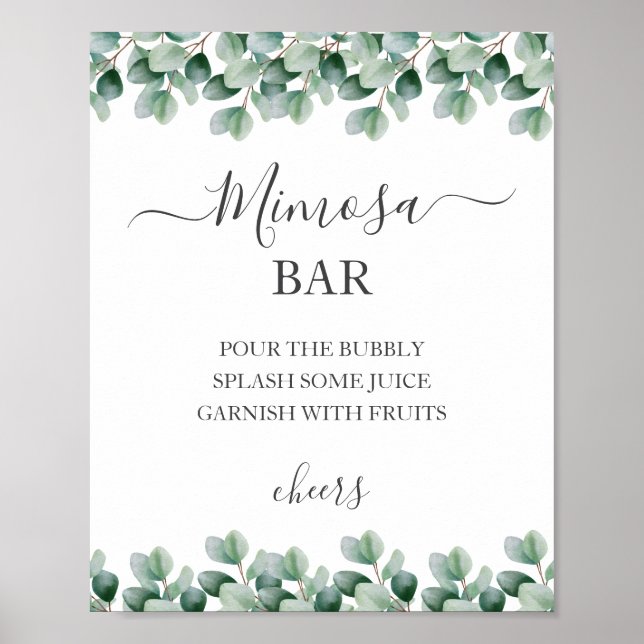 Affiche SYMBOLE Eucalyptus L Mariage vert Mimosa (Devant)