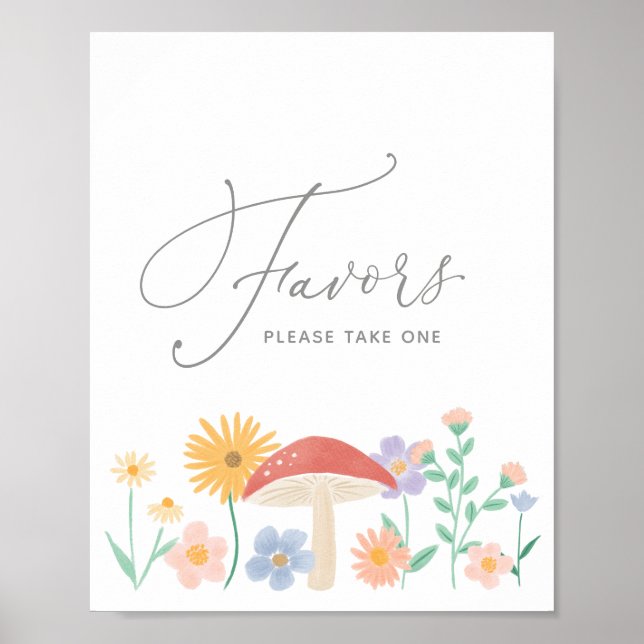 Affiche Symbole Fairy Floral Girl Anniversaire Fête Faveur (Devant)