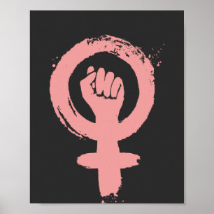 Affiche SYMBOLE FÉMININ PREMIER POINTE Justice sociale