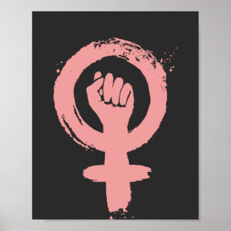 Affiche SYMBOLE FÉMININ PREMIER POINTE Justice sociale