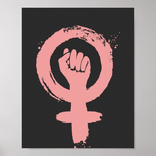Affiche SYMBOLE FÉMININ PREMIER POINTE Justice sociale (Devant)