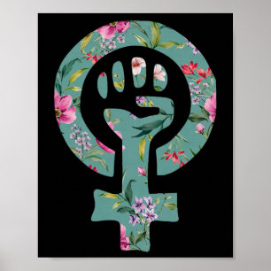 Affiche Symbole féministe Un manifestant contre la résista